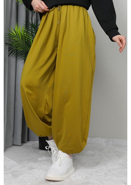 Pileli Jagger Pantolon Yağ Yeşi indirimleri