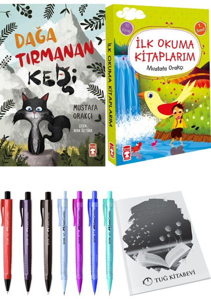 İlk Okuma Kitaplarım 10 Kitap ve Dağa Tırmanan Kedi 2li Set