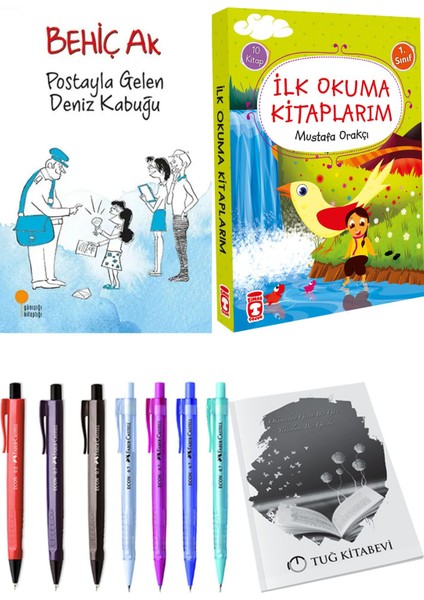 İlk Okuma Kitaplarım 10 Kitap ve Postayla Gelen Deniz Kabuğu 2li Set
