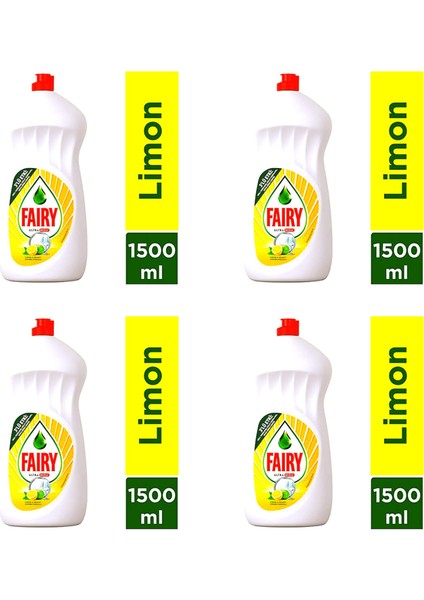 Faıry Sıvı Bulaşık Deterjanı Lımon 1500ML x 4 Adet