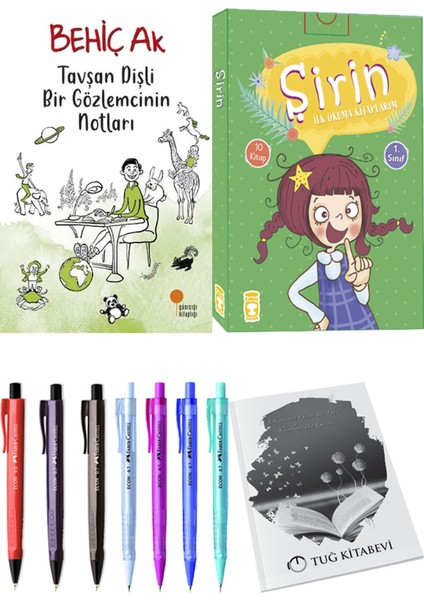 Şirin İlk Okuma Kitaplarım 10 Kitap ve Tavşan Dişli Bir Gözlemcinin Notları 2li Set