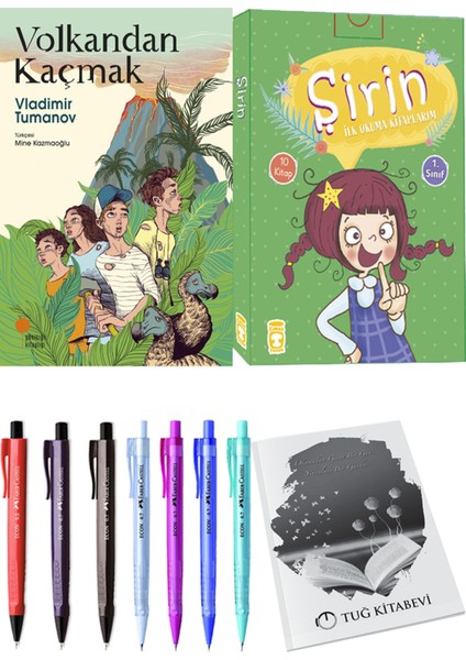 Şirin İlk Okuma Kitaplarım 10 Kitap ve Volkandan Kaçmak 2li Set