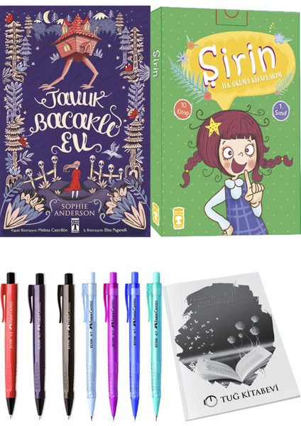 Şirin İlk Okuma Kitaplarım 10 Kitap ve Tavuk Bacaklı Ev 2li Set