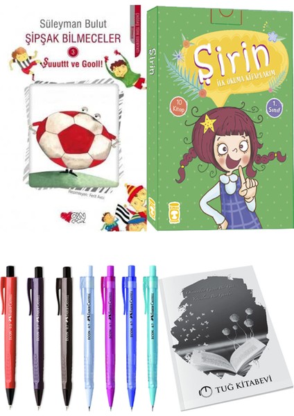 Şirin İlk Okuma Kitaplarım 10 Kitap ve Şipşak Bilmeceler 3 2li Set