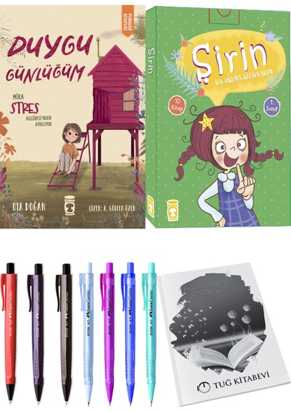 Şirin İlk Okuma Kitaplarım 10 Kitap ve Duygu Günlüğüm Mira Stres Kulübesi'nden Ayrılıyor 2li Set