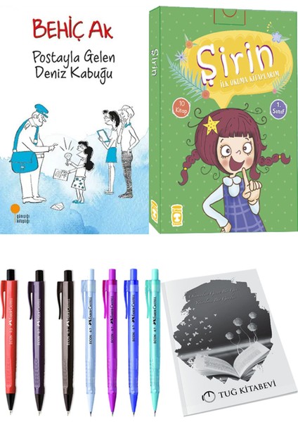 Şirin İlk Okuma Kitaplarım 10 Kitap ve Postayla Gelen Deniz Kabuğu 2li Set