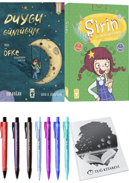 Şirin İlk Okuma Kitaplarım 10 Kitap ve Duygu Günlüğüm Mira Öfke Gezegeni'nden Ayrılıyor 2li Set
