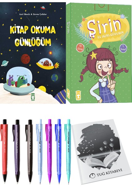 Şirin İlk Okuma Kitaplarım 10 Kitap ve Kitap Okuma Günlüğüm 2li Set