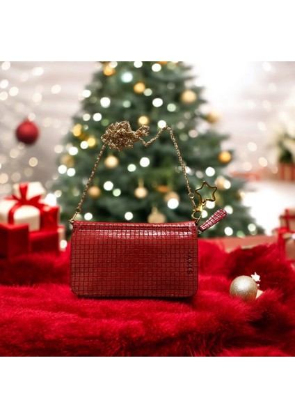 Axıs Kadın Askılı Çanta Kırmızı Kareli AX106