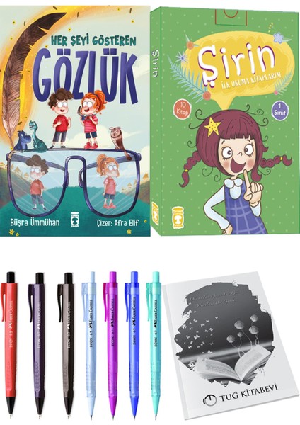 Şirin İlk Okuma Kitaplarım 10 Kitap ve Her Şeyi Gösteren Gözlük 2li Set