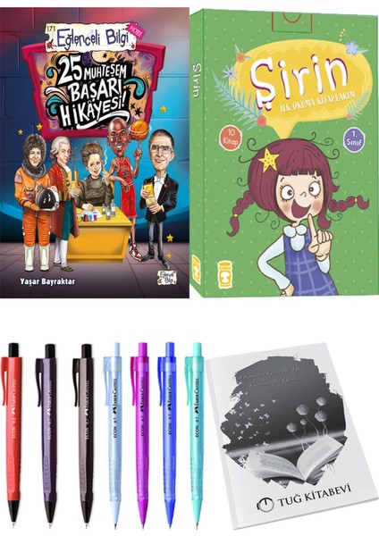 Şirin İlk Okuma Kitaplarım 10 Kitap ve 25 Muhteşem Başarı Hikayesi 2li Set