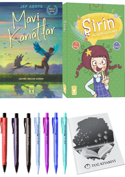 Şirin İlk Okuma Kitaplarım 10 Kitap ve Mavi Kanatlar 2li Set