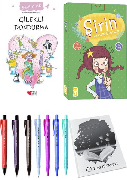 Şirin İlk Okuma Kitaplarım 10 Kitap ve Çilekli Dondurma 2li Set