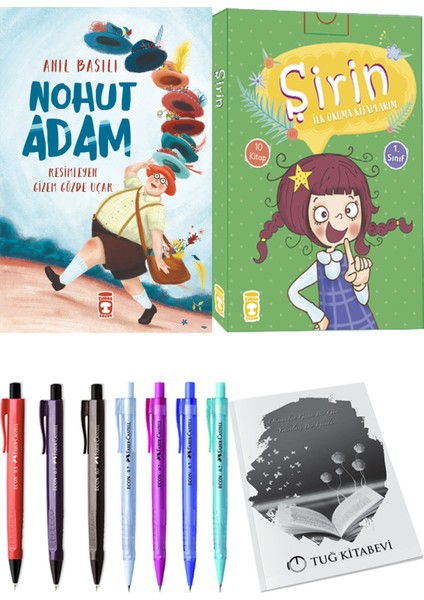 Şirin İlk Okuma Kitaplarım 10 Kitap ve Nohut Adam 2li Set