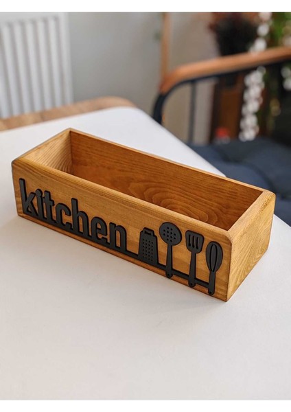 Ahşap Mutfak Düzenleyici Ahşap Kutu Mutfak Dekorasyon 35X12 fiyatları