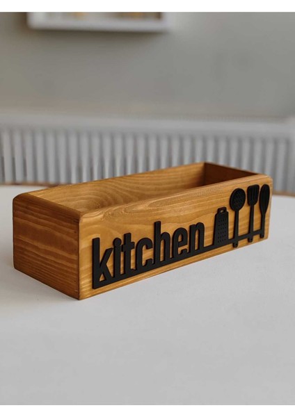 Ahşap Mutfak Düzenleyici Ahşap Kutu Mutfak Dekorasyon 35X12 modelleri
