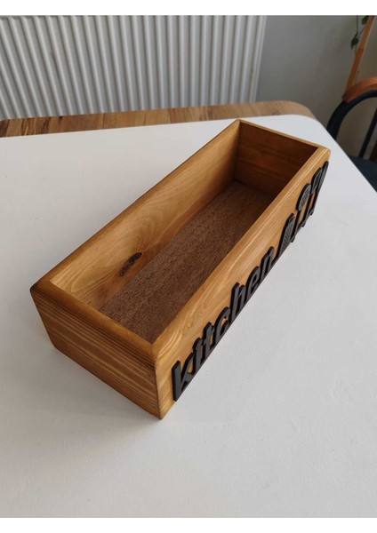 Ahşap Mutfak Düzenleyici Ahşap Kutu Mutfak Dekorasyon 35X12 fırsatları