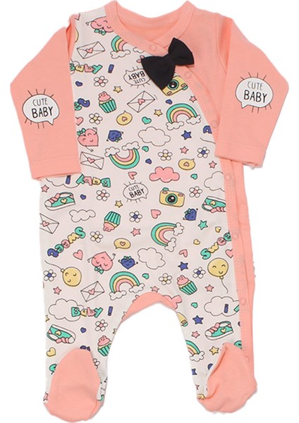 Kız Bebek Somon Beyaz Cute Baby Yazılı Panda Baskılı 10 Parça Hastane Çıkış Seti fiyatları