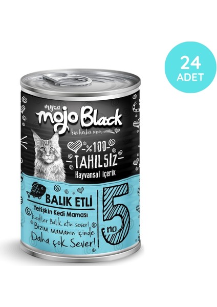 No :5 Tahılsız 400GR Balık Etli Yetişkin Kedi Konservesi 24'Lü