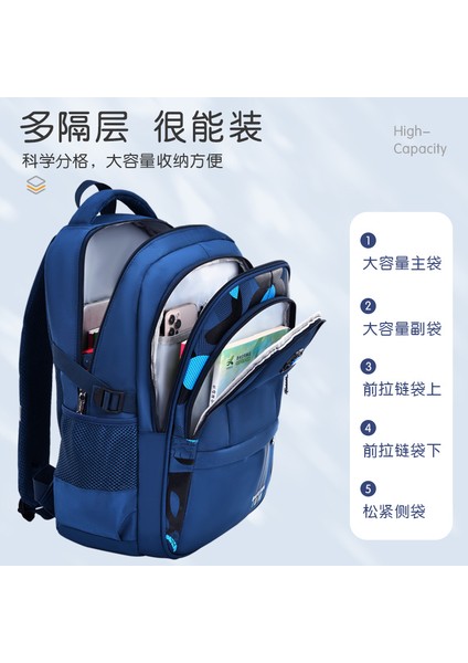 Okul Çantası Oğlan Çocuğu Için 3., 4., 5. ve 6. Sınıf Ilkokul Öğrencileri, Ortaokul Öğrencileri, Üniversite Öğrencileri, Geniş Kapasiteli Su Geçirmez Sırt Çantası (Yurt Dışından) indirimleri