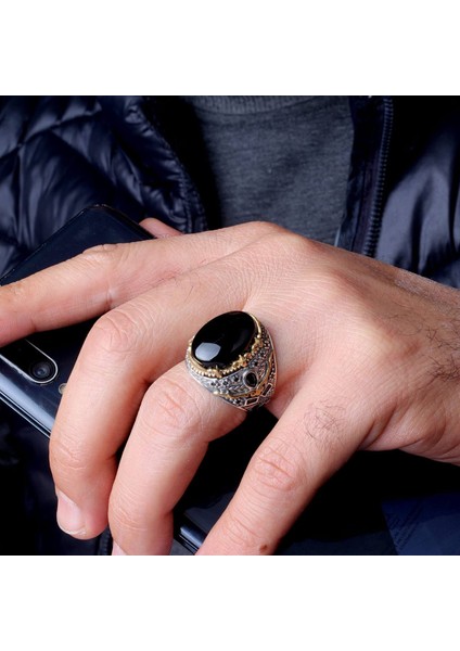 Bağlam Figürlü 925 Ayar Erkek Gümüş Yüzük fiyatları