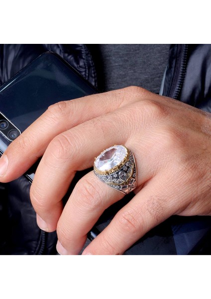 Bağlam Figürlü 925 Ayar Erkek Gümüş Yüzük fiyatları