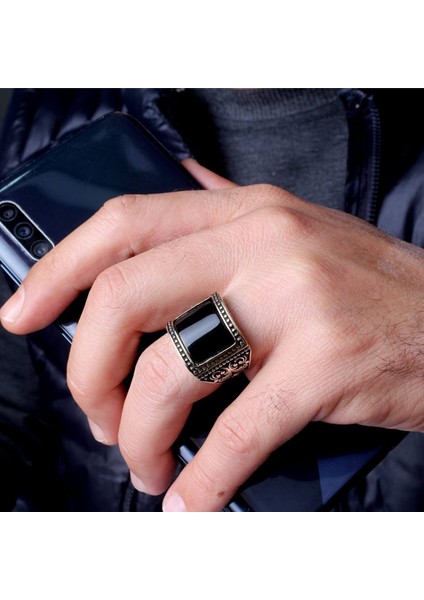 Erkek Otantik Figürlü 925 Ayar Erkek Gümüş Yüzük fiyatları