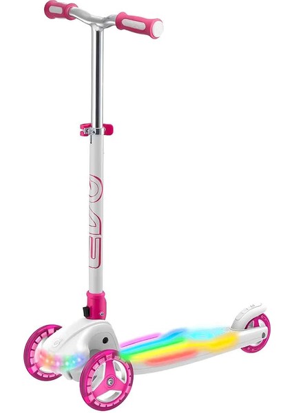 3 Tekerlekli Colour Burst Işıklı Beyaz Scooter