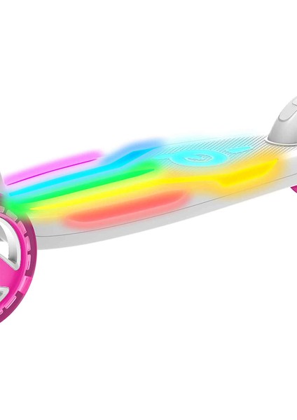 3 Tekerlekli Colour Burst Işıklı Beyaz Scooter