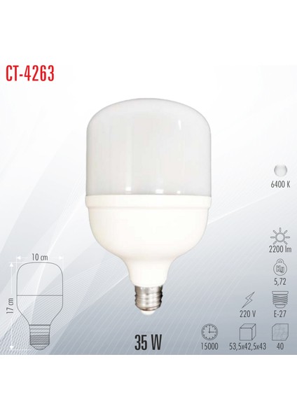CT-4263 Torch 35W LED Ampul