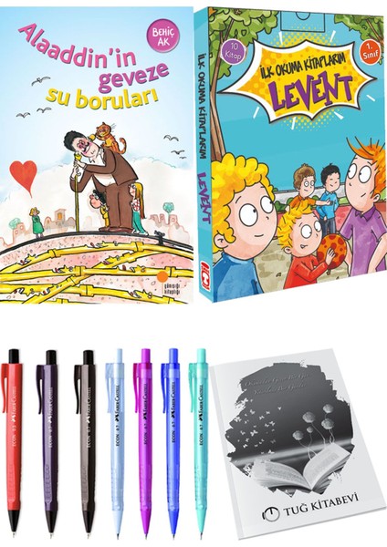 İlk Okuma Kitaplarım Levent 1 10 Kitap ve Alaaddin’in Geveze Su Boruları 2li Set