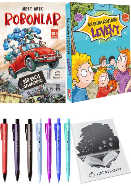 İlk Okuma Kitaplarım Levent 1 10 Kitap ve Robonlar Bir Kaçış Operasyonu 2li Set