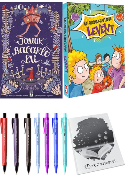 İlk Okuma Kitaplarım Levent 1 10 Kitap ve Tavuk Bacaklı Ev 2li Set