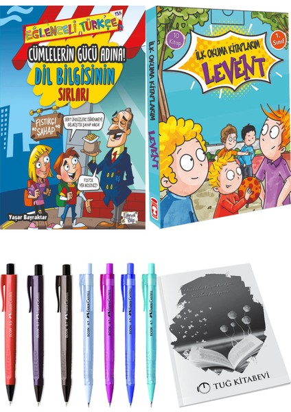 İlk Okuma Kitaplarım Levent 1 10 Kitap ve Cümlelerin Gücü Adına! Dil Bilgisinin Sırları 2li Set
