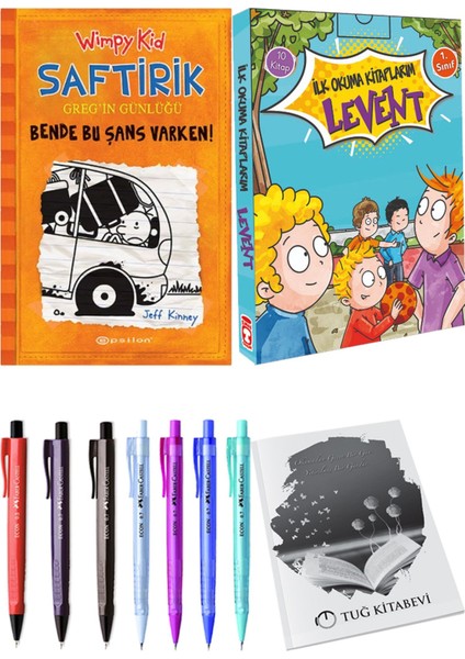 İlk Okuma Kitaplarım Levent 1 10 Kitap ve Saftirik 9 Bende Bu Şans Varken! 2li Set