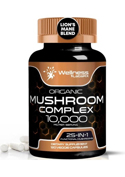 Labs Organic 25-In 1 Mushroom Complex 10,000 Mg -120 Kapsül