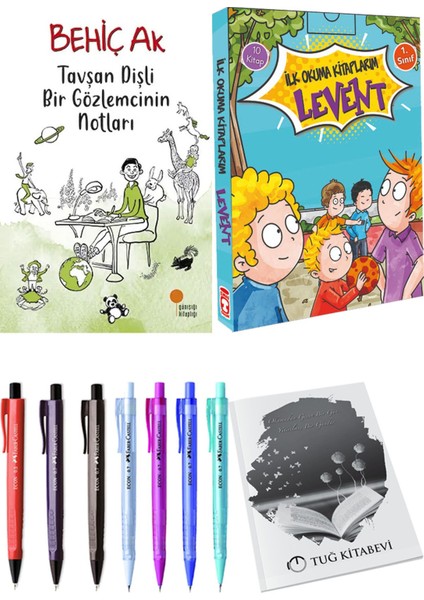 Ilk Okuma Kitaplarım Levent 1 10 Kitap ve Tavşan Dişli Bir Gözlemcinin Notları 2li Set + Hediyeli