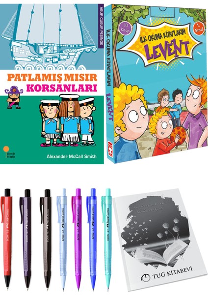 Ilk Okuma Kitaplarım Levent 1 10 Kitap ve Patlamış Mısır Korsanları 2li Set + Hediyeli