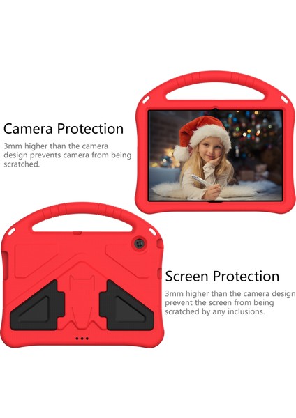 Anti-Şok Eva Kickstand Kılıfı, Kalem Yuvası Saplı Huawei Mediapad T3 10 9,6 Inç-Kırmızı (Yurt Dışından)