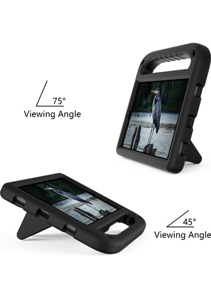 Kickstand Kolu Tasarımı Düz ​​renk Çizilmeye Dayanıklı Anti-Drop Eva Tablet Kılıf Kapak Için Huawei Mediapad M5 Lite 8-Siyah (Yurt Dışından)