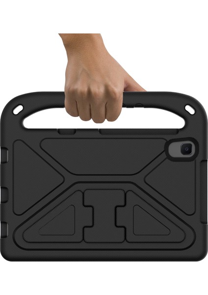 Kickstand Kolu Tasarımı Düz ​​renk Çizilmeye Dayanıklı Anti-Drop Eva Tablet Kılıf Kapak Için Huawei Mediapad M5 Lite 8-Siyah (Yurt Dışından)