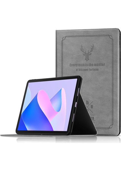 Huawei Matepad 11(2023)ÇIZILME Önleyici Pu Deri Tablet Kılıfı Standı Tablet Kapağı-Gri (Yurt Dışından)