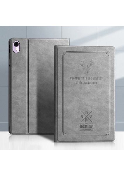 Huawei Matepad 11(2023)ÇIZILME Önleyici Pu Deri Tablet Kılıfı Standı Tablet Kapağı-Gri (Yurt Dışından)