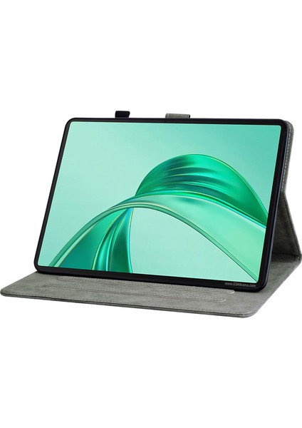 Honor Pad X8A Kılıfları Için Tiger Imprint Anti-Scratch Pu Deri Tablet Kapağı-Mor (Yurt Dışından)