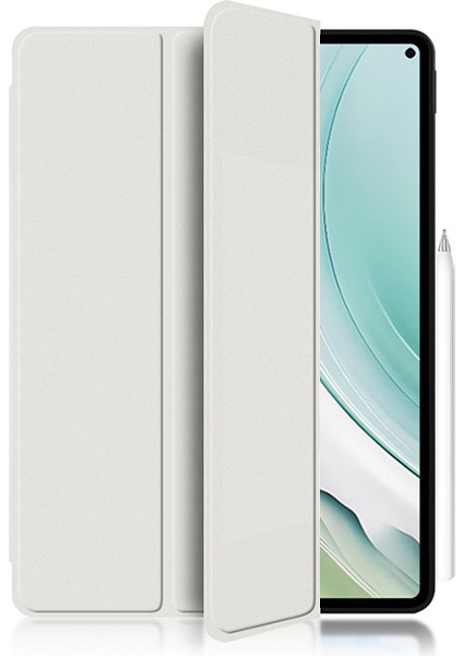 Huawei Matepad Pro 11(2024)PU Deri Kılıf Otomatik Uyandırma/uyku Üç Katlı Stand Tablet Kapağı-Beyaz (Yurt Dışından)