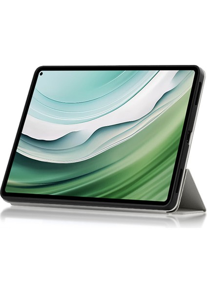 Huawei Matepad Pro 11(2024)PU Deri Kılıf Otomatik Uyandırma/uyku Üç Katlı Stand Tablet Kapağı-Beyaz (Yurt Dışından)