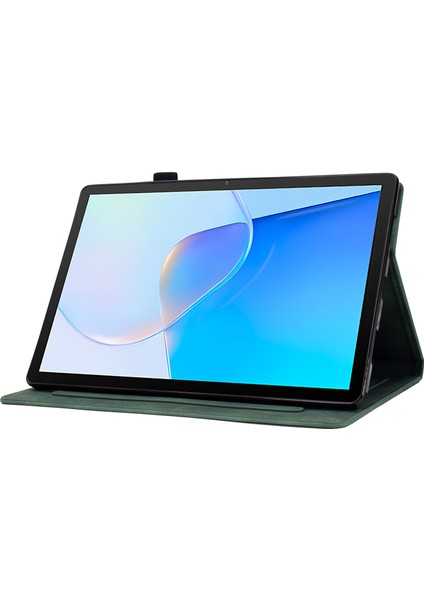 Huawei Matepad Se Için 10.4 Inç Aşk Kalp Baskılı Pu Deri Kapak Çevirin Kart Sahibinin Koruyucu Kılıf-Yeşil (Yurt Dışından)