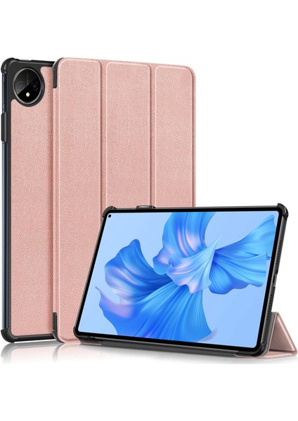 Huawei Matepad Pro 11 (2022) Için Koruyucu Kılıf Pu Deri Düz Renk Folyo Kapak Çevirin Üç Katlı Stand Tablet Koruyucu, Otomatik Uyandırma/uyku-Gül Altın (Yurt Dışından)