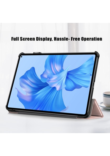 Huawei Matepad Pro 11 (2022) Için Koruyucu Kılıf Pu Deri Düz Renk Folyo Kapak Çevirin Üç Katlı Stand Tablet Koruyucu, Otomatik Uyandırma/uyku-Gül Altın (Yurt Dışından) fırsatları