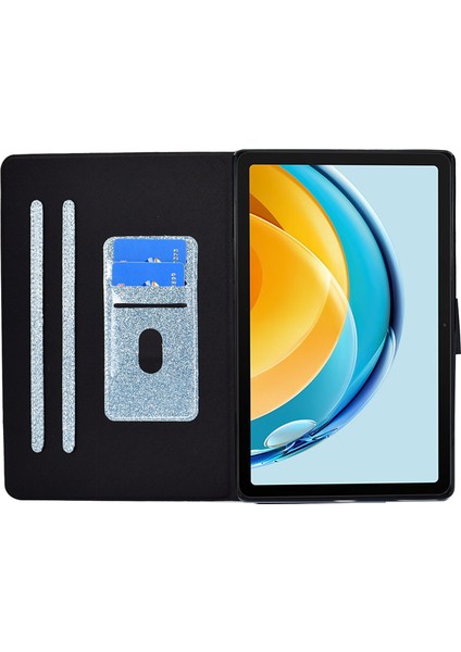 Huawei Matepad Se Için 10.4 Inç Darbeye Dayanıklı Kılıf Çizilmez Işıltılı Deri Kapak Tablet Kabuk-Mavi (Yurt Dışından)